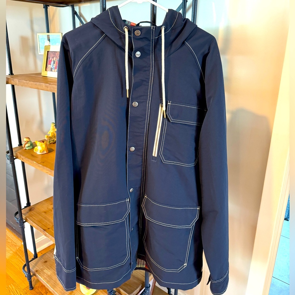 Toad & Co Men’s XXL Rain Jacket with Flannel Lining
